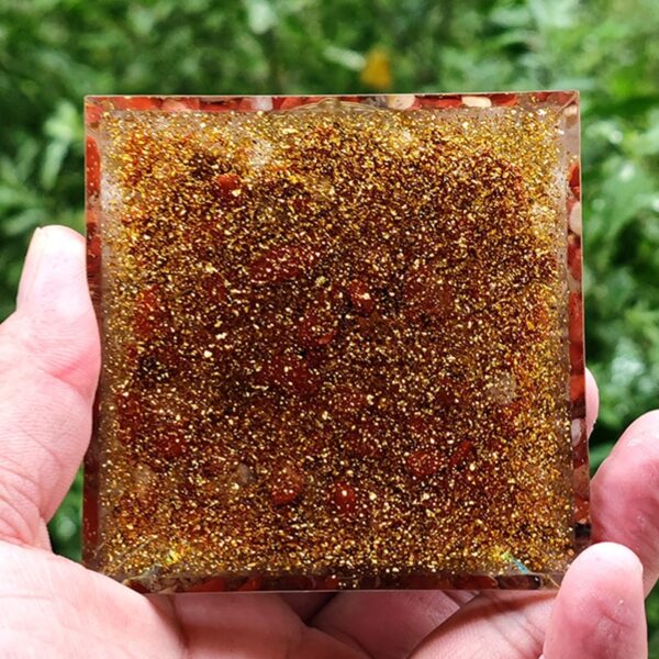 Pyramid Orgonite Flower of Life 7 Chakras - Imagem 4