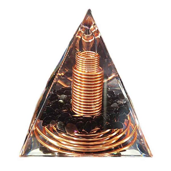 Pyramid Orgonite Black Obsidian Protection - Imagem 4