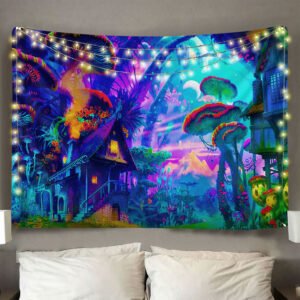 Land of Mushrooms Tapestry