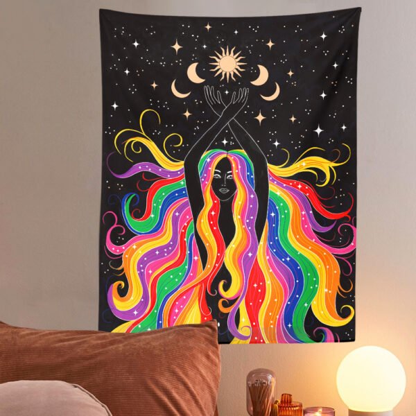 Divine Feminine Rainbown Tapestry - Imagem 3