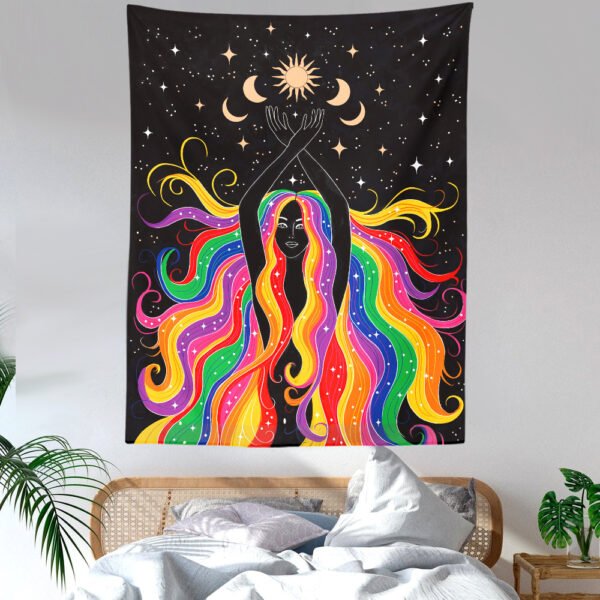 Divine Feminine Rainbown Tapestry - Imagem 4