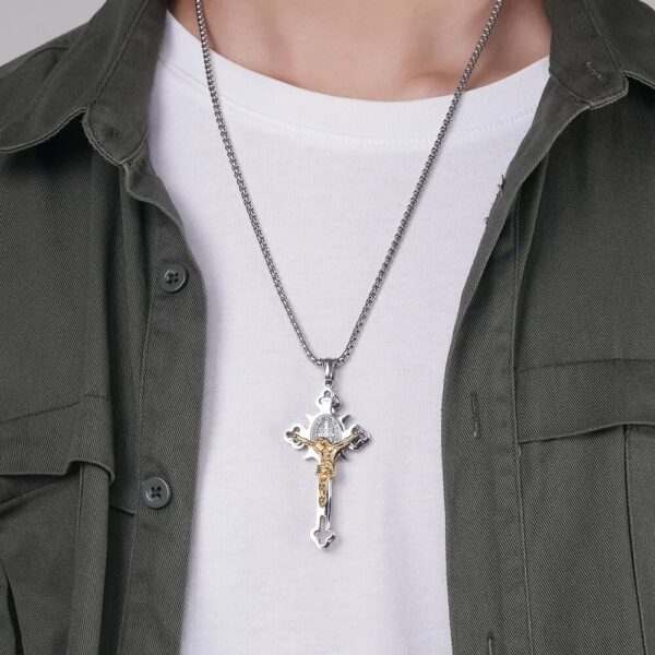 St. Benedict Protective Cross Power Necklace - Imagem 5