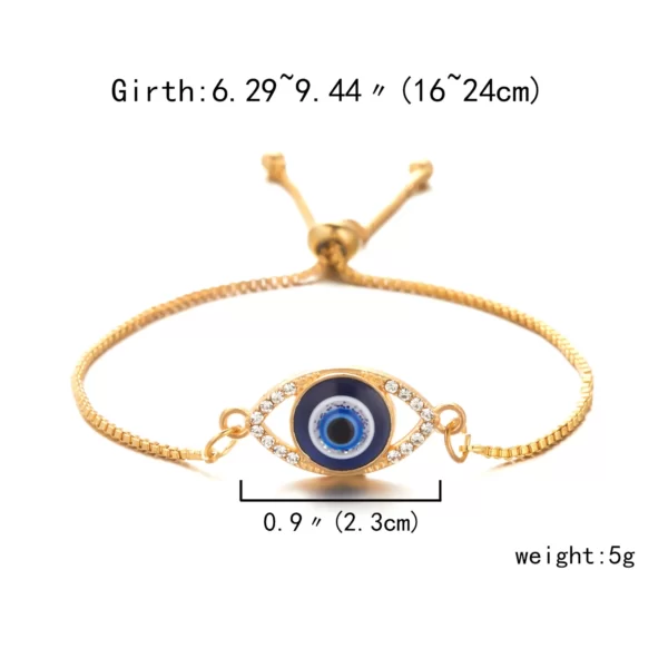 Golden Azure Evyl Eye Bracelet - Imagem 4